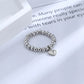 Handgewebter Liebesperlenring Mode Damen Herren Runder Kugelperlen verstellbarer Retro-Ring Schmuck