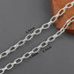 YEGUI C257, DIY-Kette, 18 Karat vergoldet, Kupfer, rhodiniert, Anhänger, Schmuckzubehör, Schmuckherstellung, DIY-Armbandkette, 1m/Los