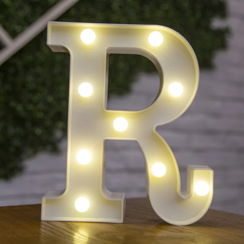 Letter Alphabet LED Lights Luminous Number Lamp Decor Battery Night Light for Home Wedding Birthday Christmas Party Decoration