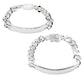 DOTEFFIL 925 Sterling Silber 2 Stücke Armband 10mm Glatte Seitenkette für Herren Damen Hochzeit Verlobung Party Schmuck