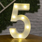 Letter Alphabet LED Lights Luminous Number Lamp Decor Battery Night Light for Home Wedding Birthday Christmas Party Decoration