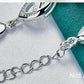 DOTEFFIL 925 Sterling Silber Lila Große AAA Zirkon Armbandkette für Damen Schmuck Verlobung Party Weihnachtsgeschenk