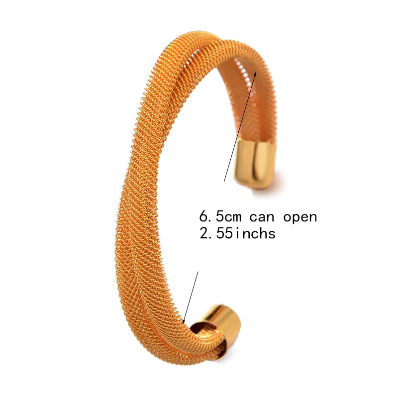 New 24K 4Pcs/lot Dubai Gold Color Bangles For Women  Ethiopian Wedding Bangles Bracelet Jewelry