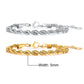 Vnox Basic 2/3/4/5mm Stainless Steel Twisted Rope Chain Bracelets for Men Women,Wrist Christmas Gifts Jewelry,Length Adjustable