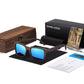 GM Natur Bambus Holz Sonnenbrille Handgemachte Polarisierte Gläser Spiegelbeschichtung Linsen Brille Mit Geschenkbox