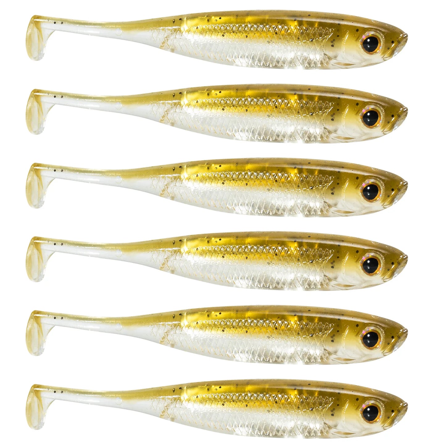 Dr.Fish 5/6 Stück Angelköder Weichplastik Silikonköder Paddelschwanz Shad Wurm Swimbait Süßwasser Barsch Forelle 70mm 80mm 100mm