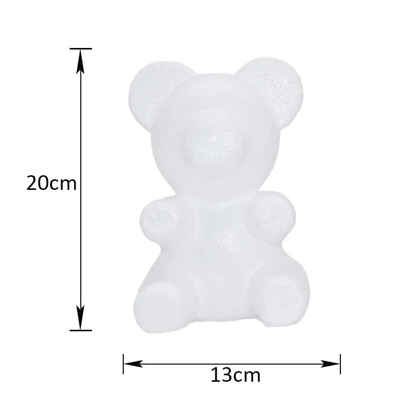Polystyrene Styrofoam Foam Ball Rose Bear White Heart Craft For DIY Home Party Decoration Wedding Birthday Christmas Party Gift