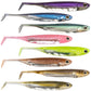 Dr.Fish 5/6 Stück Angelköder Weichplastik Silikonköder Paddelschwanz Shad Wurm Swimbait Süßwasser Barsch Forelle 70mm 80mm 100mm