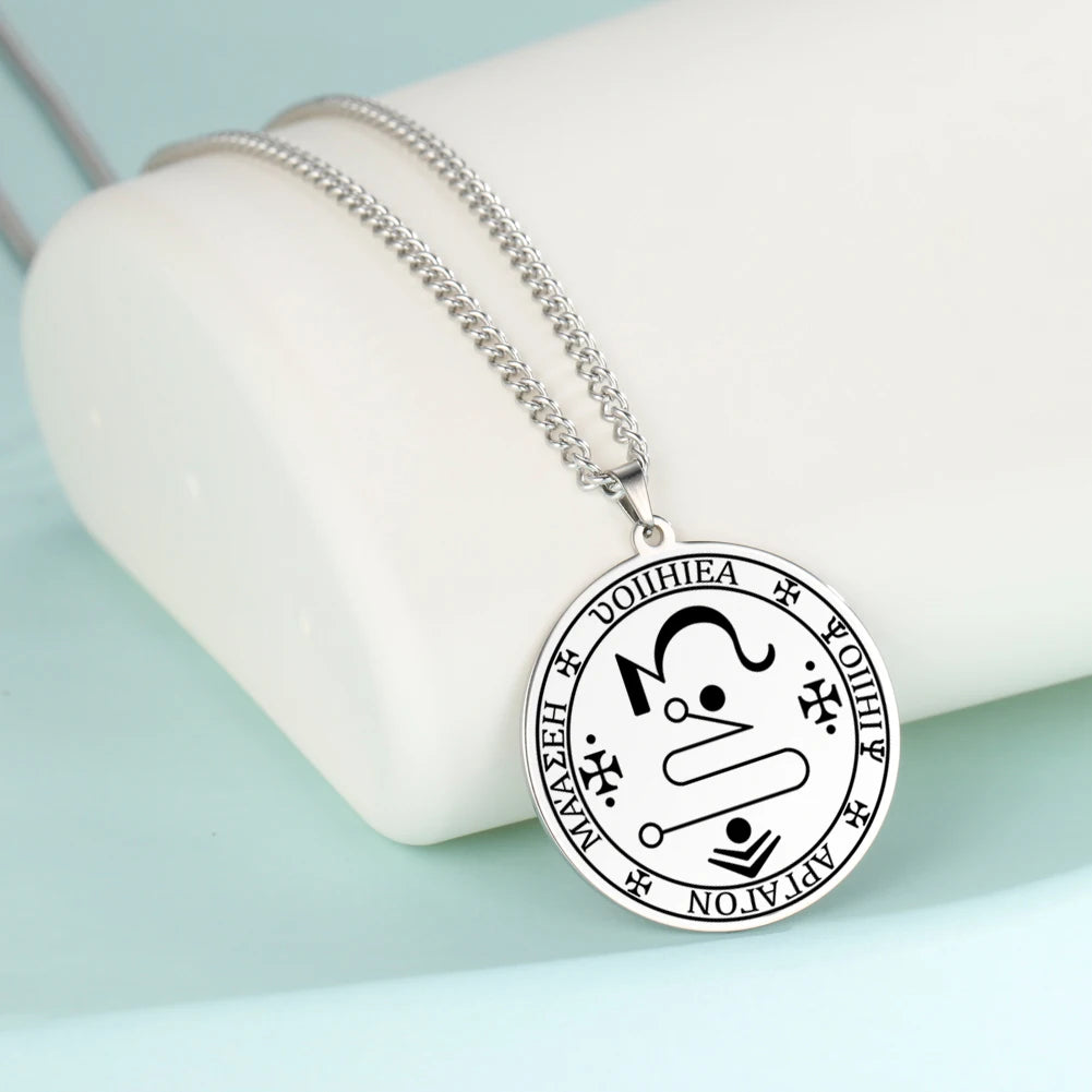 Dawapara 7 Archangels Sigil Necklaces Pentacle Magical Amulet Michaelmas Lucky Protection Supernatural Talisman Necklace