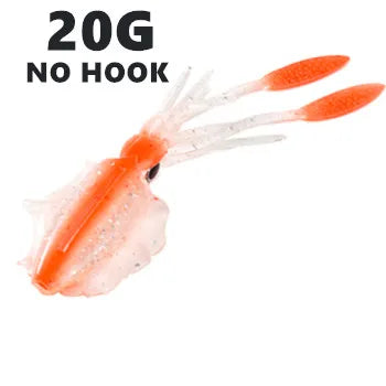 SUNMILE Angel-Gummiköder Tintenfisch 20g/60g/80g/100g/120g/150g Leuchtend/UV-Tintenfisch-Jig Angelköder für Meeresangeln Wobbler Köder