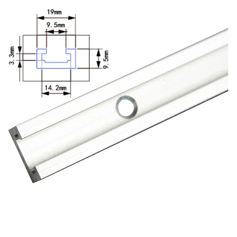 T track Aluminium Woodworking Slot Miter Track Jig Fixture for Router Table Bandsaws DIY Tool Length 300/400/500/600/800MM