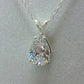 Huitan Water Drop Cubic Zirconia Crystal Women's Necklace Simple and Elegant Female Accessories Gift Wedding Jewelry 2021 Trendy