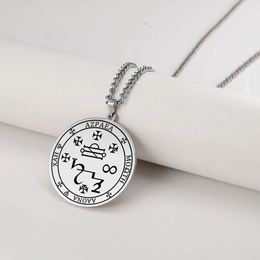 Dawapara 7 Archangels Sigil Necklaces Pentacle Magical Amulet Michaelmas Lucky Protection Supernatural Talisman Necklace