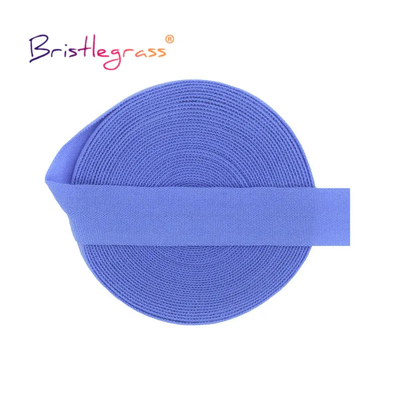 BRISTLEGRASS 2 5 10 Yard 5/8" 15mm Einfarbig Matt Nicht Glänzend Falzgummi FOE Spandex Band Stirnband Unterwäsche Kleid Nähen Borte