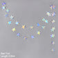 Laser Silber Papier Stern Girlande Banner Happy Birthday Party Dekoration Mädchen Junge Babyparty Hochzeit Wandbehang Dekor