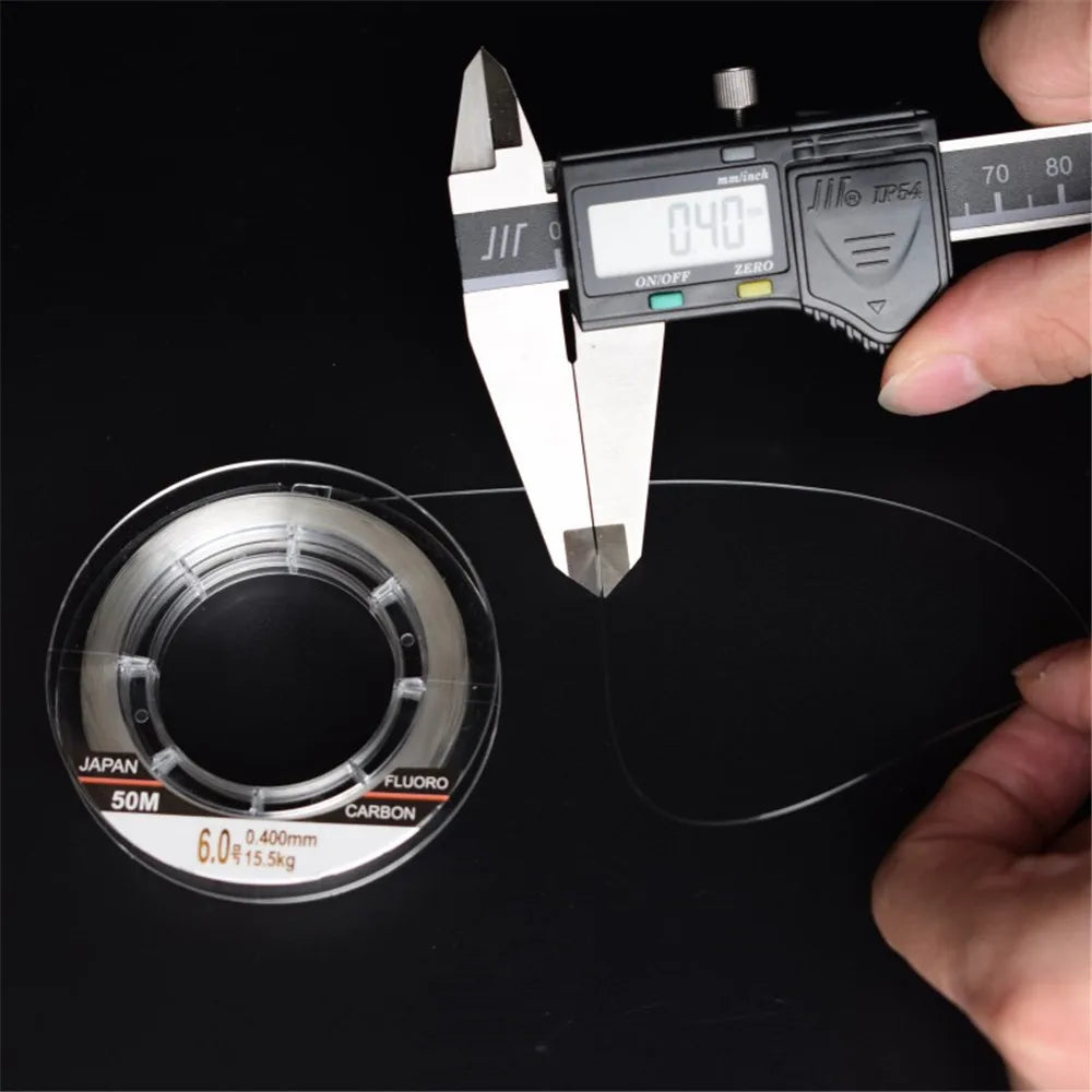 Mavllos Full Sink Fluorocarbon Angelschnur 50m 100m 100% Monofilament Karpfenschnur Vorfach Japanische Kohlefaserschnur