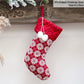 Gestrickte Weihnachtssocke Sockenbeutel Neujahrsgeschenk Bonbontüten Weihnachtsdekorationen für Zuhause Christbaumschmuck Natal