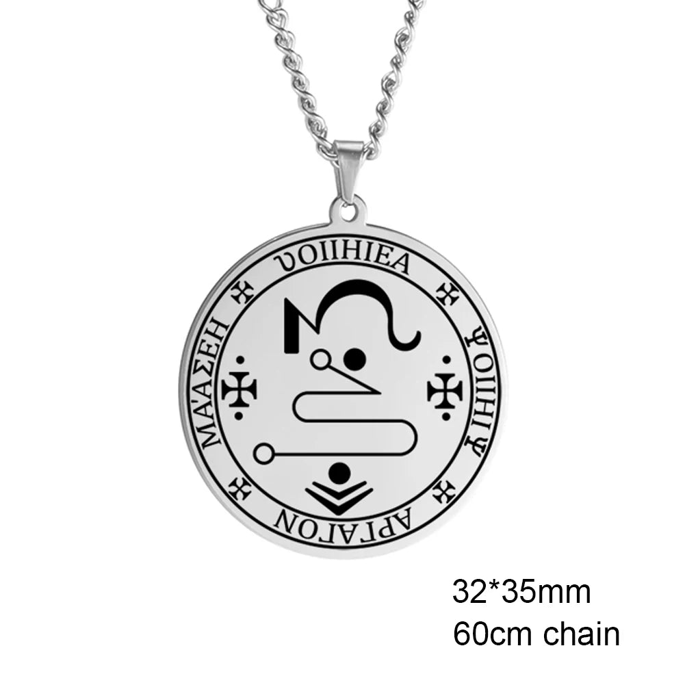 Dawapara 7 Archangels Sigil Necklaces Pentacle Magical Amulet Michaelmas Lucky Protection Supernatural Talisman Necklace