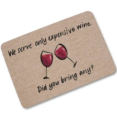 Humorous Funny Doormat Saying Quotes If You Forgot The Wine Go Home Floor Mats Non-slip Kitchen Rugs Bathroom Christmas Gift