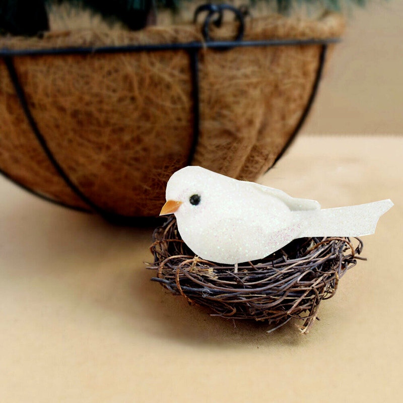 12er-Pack Clip-on Mini-Vogelattrappen Weihnachtsbaumschmuck Festival Gartendekoration Geschenk Weihnachtsdekoration Wohnkultur Geschenke Navidad