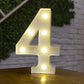 Letter Alphabet LED Lights Luminous Number Lamp Decor Battery Night Light for Home Wedding Birthday Christmas Party Decoration