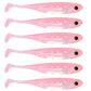 Dr.Fish 5/6 Stück Angelköder Weichplastik Silikonköder Paddelschwanz Shad Wurm Swimbait Süßwasser Barsch Forelle 70mm 80mm 100mm