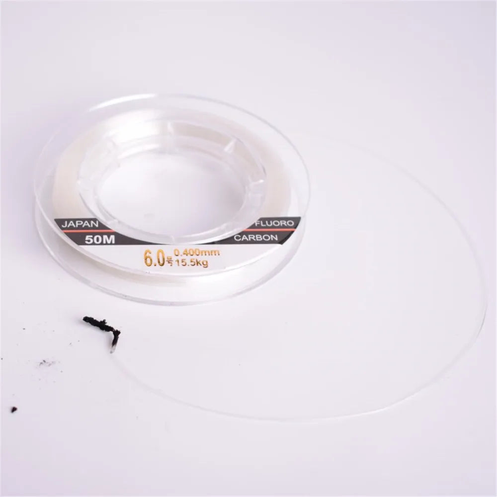 Mavllos Full Sink Fluorocarbon Angelschnur 50m 100m 100% Monofilament Karpfenschnur Vorfach Japanische Kohlefaserschnur