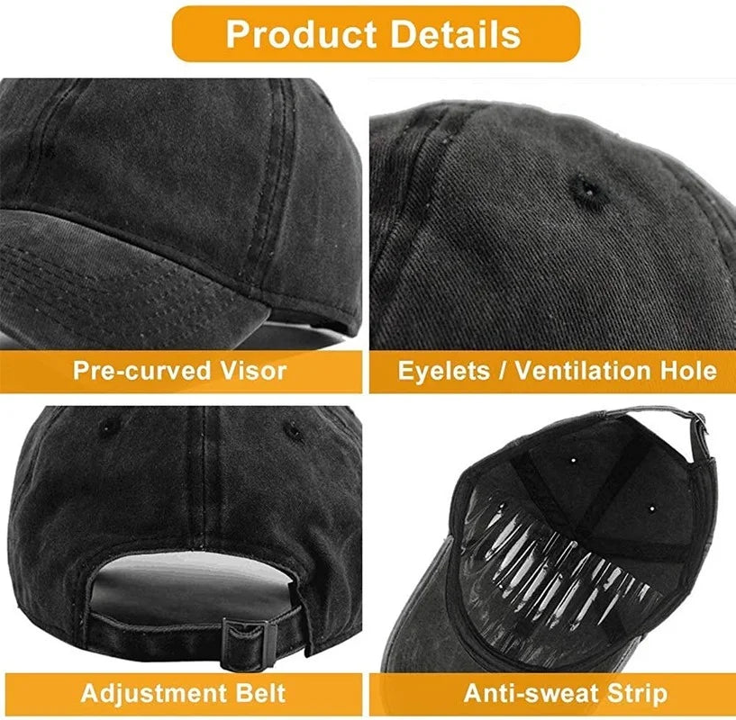 Bigfoot is Real and He Tried to Eat My Ass Baseball Cap Unisex Vintage Trucker Hat Adjustable Cowboy Hats for Mens Womens