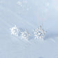 Kreative Inlay Zirkon Schneeflocke Halskette Ohrring Sets für Damen Mädchen Mode 925 Sterling Silber Geschenk Weihnachts Schmuckset