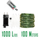 200M Green Wire 8 Modes Fairy String Light Waterproof Firefly Lamp Remote Decoration For Christmas Halloween Bedroom Wedding