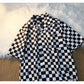 Casual Shirts Women Panelled Plaid Fashion Loose Couples Elegant All-match Summer Blouses Cool Girls Retro Students Chic Unisex