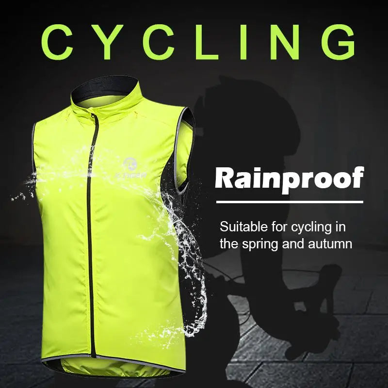 X-TIGER Cycling Jacket Windproof MTB Bike Jacket Vest Outdoor Cycling Windbreaker Sleeveless Rainproof Reflective Bike Clothing