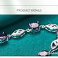 DOTEFFIL 925 Sterling Silber Lila Große AAA Zirkon Armbandkette für Damen Schmuck Verlobung Party Weihnachtsgeschenk