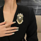 Elegante natürliche Süßwasserperlen-Quastenbroschen Luxus Glänzende Zirkonia-Blumenbrosche Anstecknadel für Damen Schmuck Weihnachtsgeschenke