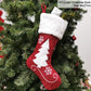 Gestrickte Weihnachtssocke Sockenbeutel Neujahrsgeschenk Bonbontüten Weihnachtsdekorationen für Zuhause Christbaumschmuck Natal