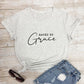 Saved By Grace 100% Baumwolle T-Shirt Damen Religiöses Christliches Bibel Top T-Shirt Lässig Jesus Religion Glaube T-Shirt Camiseta