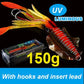 SUNMILE Angel-Gummiköder Tintenfisch 20g/60g/80g/100g/120g/150g Leuchtend/UV-Tintenfisch-Jig Angelköder für Meeresangeln Wobbler Köder