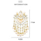 Elegante natürliche Süßwasserperlen-Quastenbroschen Luxus Glänzende Zirkonia-Blumenbrosche Anstecknadel für Damen Schmuck Weihnachtsgeschenke