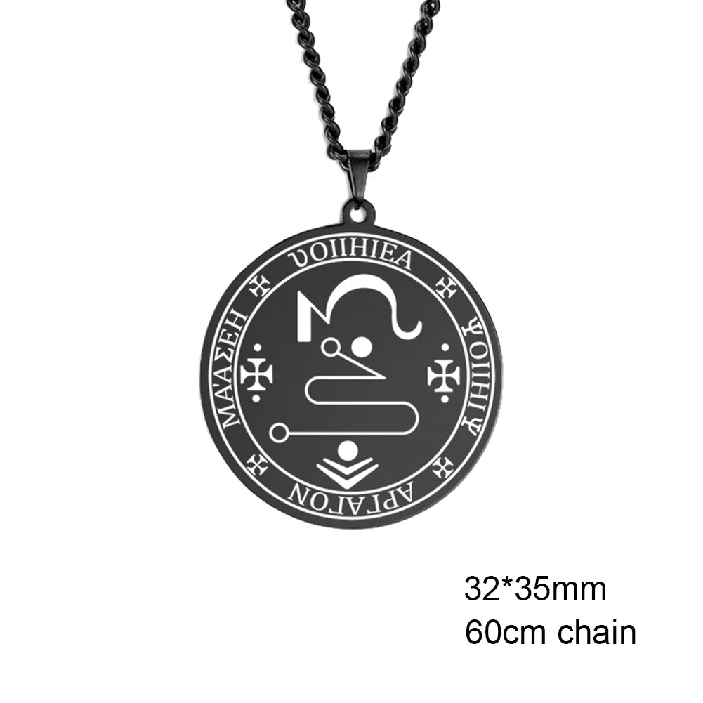 Dawapara 7 Archangels Sigil Necklaces Pentacle Magical Amulet Michaelmas Lucky Protection Supernatural Talisman Necklace