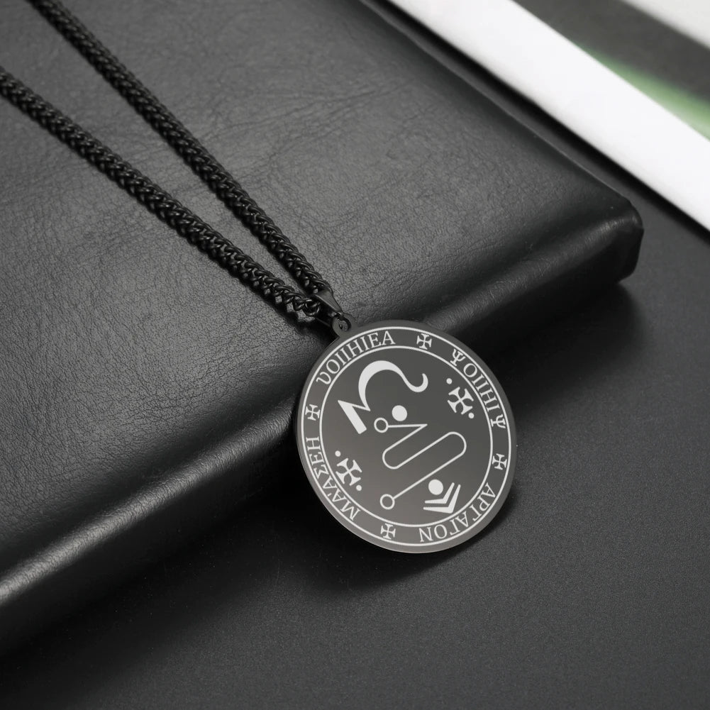 Dawapara 7 Archangels Sigil Necklaces Pentacle Magical Amulet Michaelmas Lucky Protection Supernatural Talisman Necklace