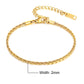 Vnox Basic 2/3/4/5mm Stainless Steel Twisted Rope Chain Bracelets for Men Women,Wrist Christmas Gifts Jewelry,Length Adjustable