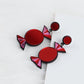 Neue Mode Gelb Blau Rot Bonbon Spiegel Acryl Ohrringe Für Frauen Lustige Süße Baumelohrringe Weihnachtsfeier Schmuck Geschenk
