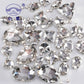 Glitter Mixed Shape Glass Rhinestones For Clothes Pink Flatback Craft Gems Crystal Sew On Rhinestone With Claw 50PCS/PACK S048