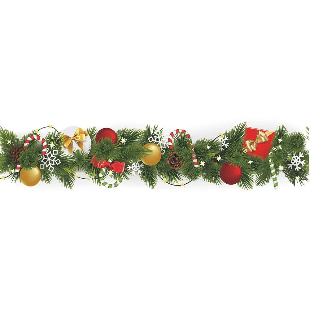 Weihnachten Kiefernzweig Taille Linie Wandaufkleber Wohnzimmer Fußleisten Dekoration Neujahr Tapete Home Decor Fußleisten Aufkleber