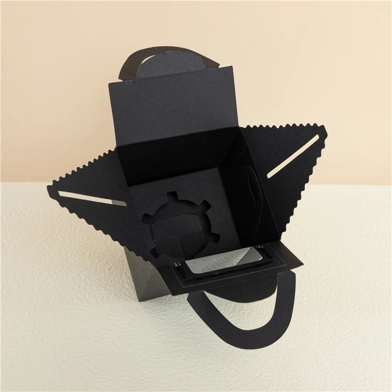 StoBag 10 Stück Cupcake-Box mit Klarsichtfenstergriffen Kuchengeschenke Geburtstag Weihnachtsfeier & Event Handgemachte Dessert-Lebensmittel 1 Loch