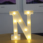 Letter Alphabet LED Lights Luminous Number Lamp Decor Battery Night Light for Home Wedding Birthday Christmas Party Decoration