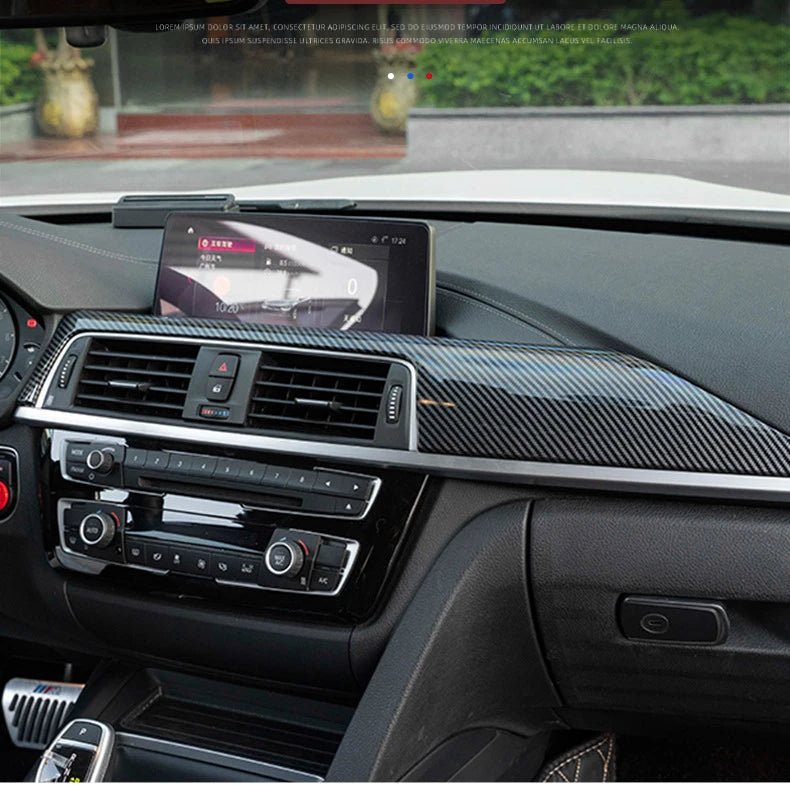 Innenverkleidung aus ABS mit Carbonfaser-Muster für die Mittelkonsole, passend für BMW F30 F34 F32 F33 F36 Zubehör 2013-2018, Auto-Styling