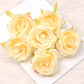 30pcs/7-8cm White Rose Artificial Silk Flower Heads DIY Wedding Home Birthday Party Decoration Wreath Scrapbooking Fake Flowers