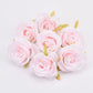 30pcs/7-8cm White Rose Artificial Silk Flower Heads DIY Wedding Home Birthday Party Decoration Wreath Scrapbooking Fake Flowers