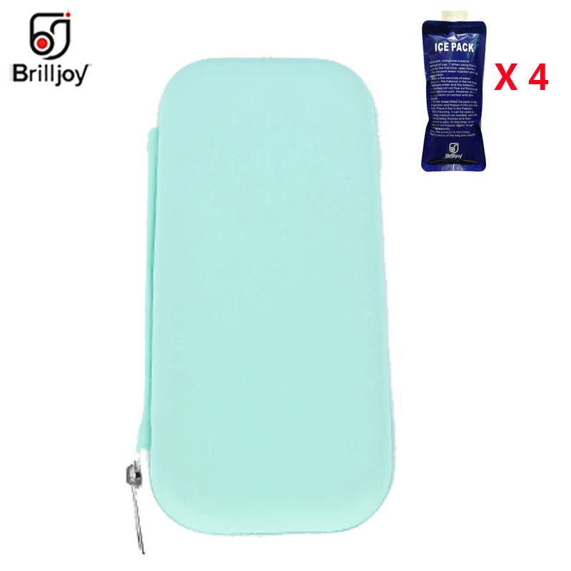 Brilljoy New Insulin Cooler Bag Portable Insulated Diabetic Insulin Travel Case Cooler Box Bolsa Termica Aluminum Foil ice bag